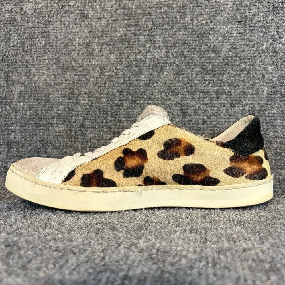 Saint + Sofia Spitalfields Leopard Star Sneakers Suede Leather Low Top Women 7.5